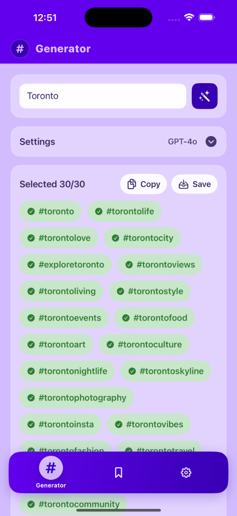 Hashtag Provider screenshot 2